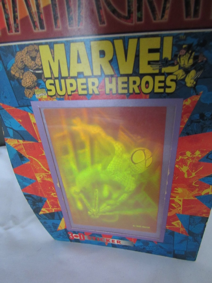 MARVEL SUPER HEROES POLAROID PHANTAGRAMS 3-D LASER STICKER