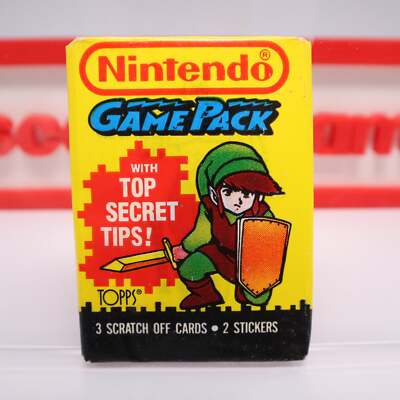 Topps NINTENDO Game Pack 1989 TRADING CARDS -ZELDA'S LINK COVER! Pay 1 SHIPPING!