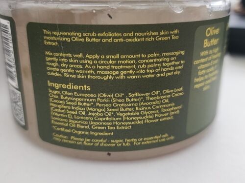 Shea Moisture Olive Green Tea Scrub Extra Moisturizing Hand Body Dry Aging Skin - Picture 5 of 5