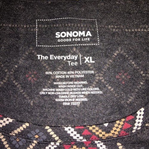 Sonoma Woman's Goods for Life NWT Black Aztec Stripe Design Long Sleeve XL - Picture 6 of 6