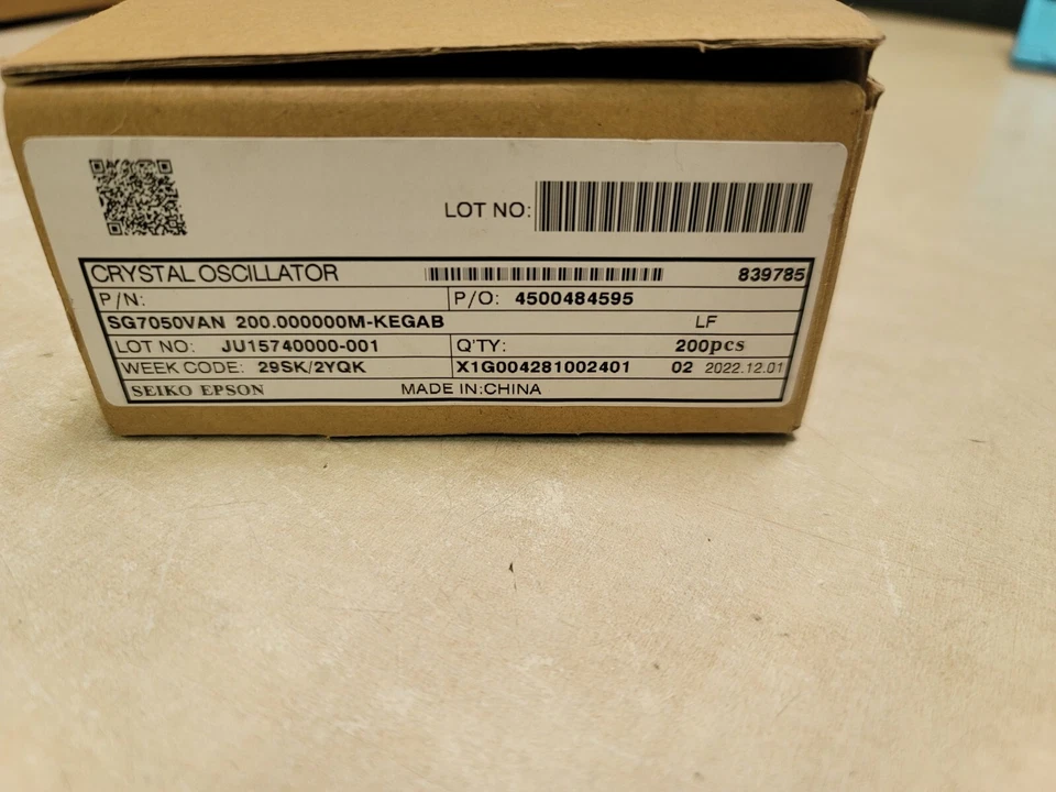 Osciladores de cristal Epson SG7050VAN cantidad 200 piezas carrete NUEVO EN CAJA Foto 2 de 4