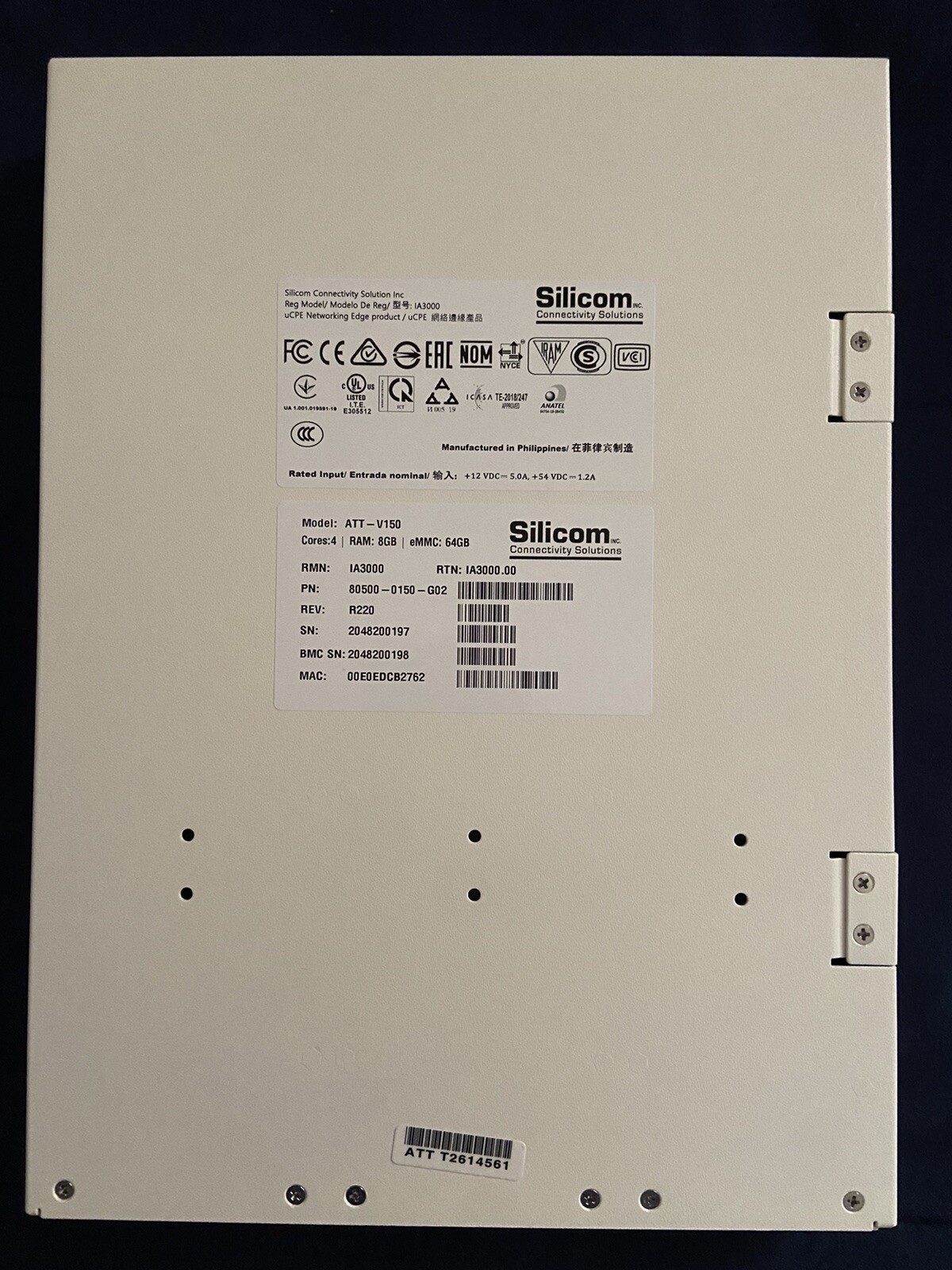SILICOM ATT-V150 MODULAR UNIVERSAL 80500-0150-G02 - Modular Universal ...
