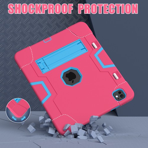 Funda protectora de silicona con armadura a prueba de golpes + soporte para PC para iPad Pro 13/11/Air 13/11 2024 - Imagen 15 de 92