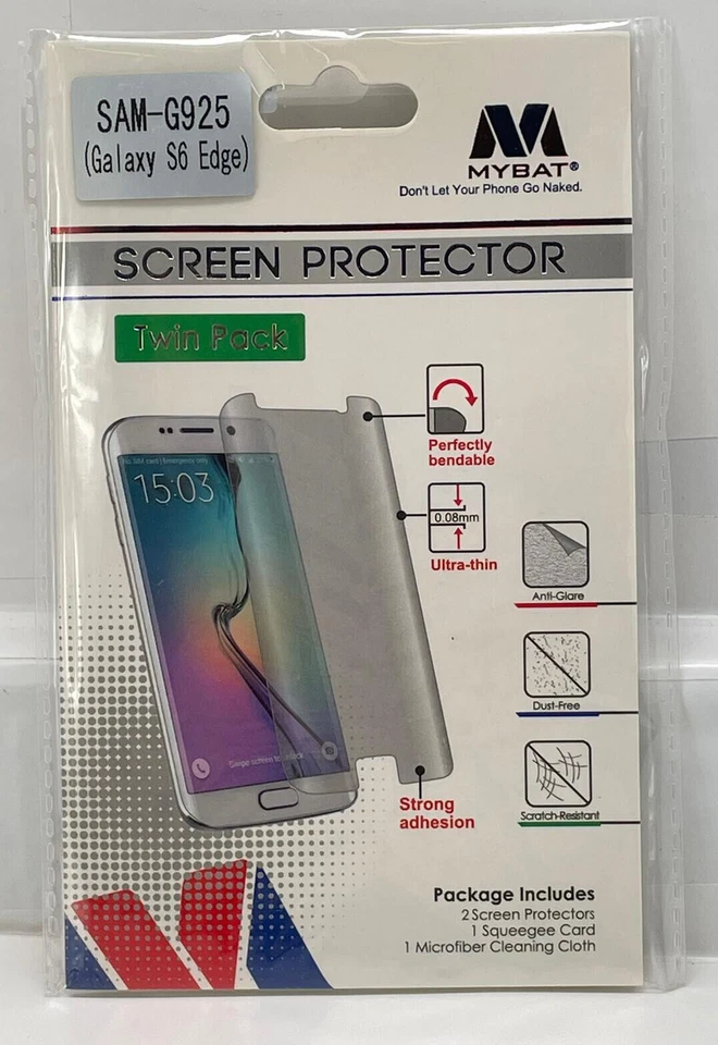 Protectores de pantalla MyBat para Samsung G925 Galaxy S6 Edge - transparentes Foto 2 de 3
