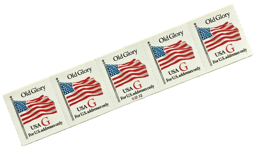 SCOTT #2892 FLAG OVER RED "G" - OLD GLORY ROULETTED - PNC5 PLATE #S2222 MNH - Image 3 of 3