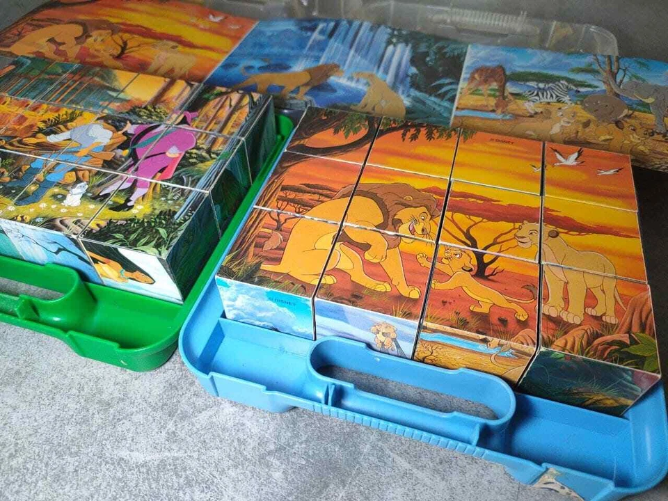 Puzzle Vintage Clementoni Re leone Pocahontas legno 12 pezzi 6 disegni diversi - Immagine 3 di 4