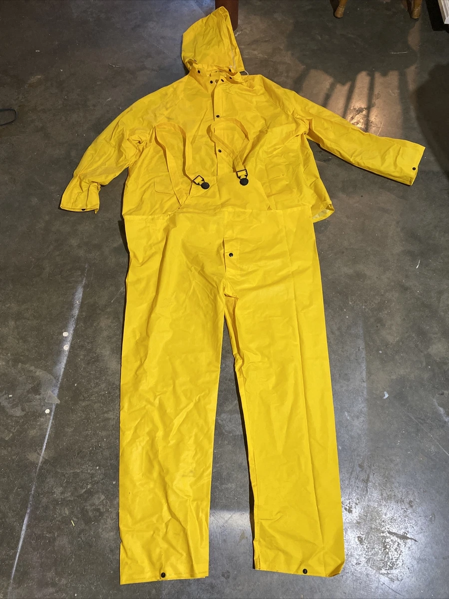 Sas Yellow Safety Rain Suit Heavy Duty Water Proof Size 3xL