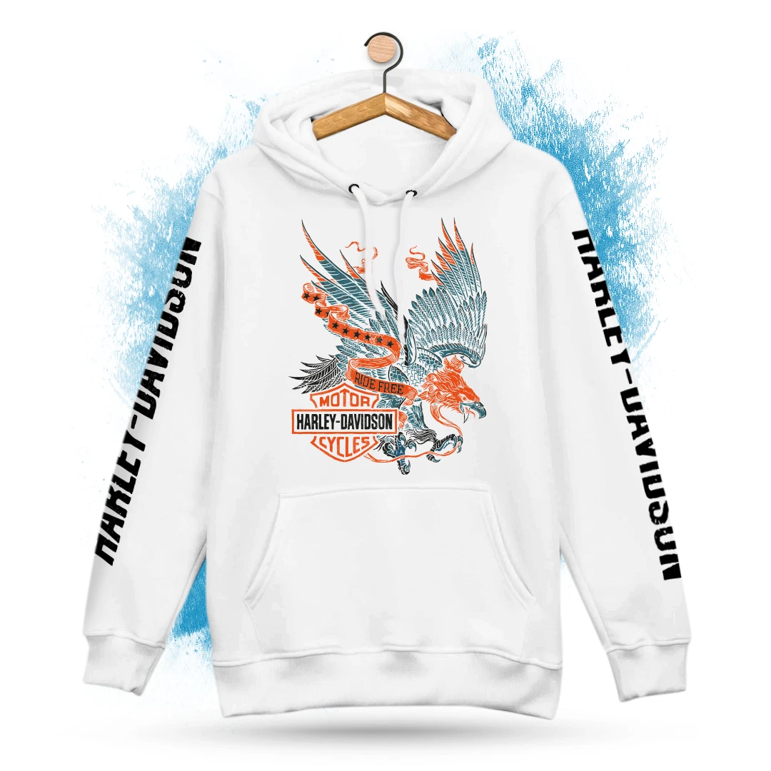 Harley-Davidson Felpa Uomo Con Cappuccio E Cerniera – Grigia, Taglia 2XL, 60% Cotone 40% Poliestere