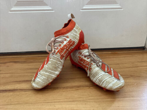 Adidas Adizero Three Stripe Life Orange White Football Cleats Shoes Mens 11 Used