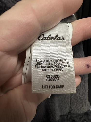 Cabela's Men's Jacket Outdoor Black Full Zip Windbreaker Fleece Lined Pockets S - Bild 7 von 10