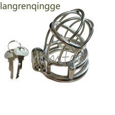 Customizable Male Stainless Steel Chastity Cage Device for CBT Lock Ring