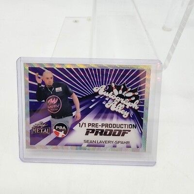 2024 Leaf PBA Metal Bowling Sean Lavery-Spahr Autograph Alley 1/1 Purple Proof