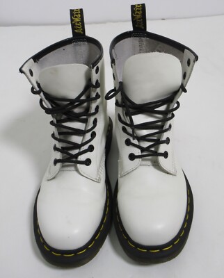 Dr Martens 11822 Combat Lace Up Boot White Size 6 US M / 7 