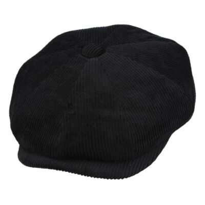 Men’s Cotton Corduroy Newsboy Flat Cap Ivy Panel Heritage Country Peaked  Hat UK