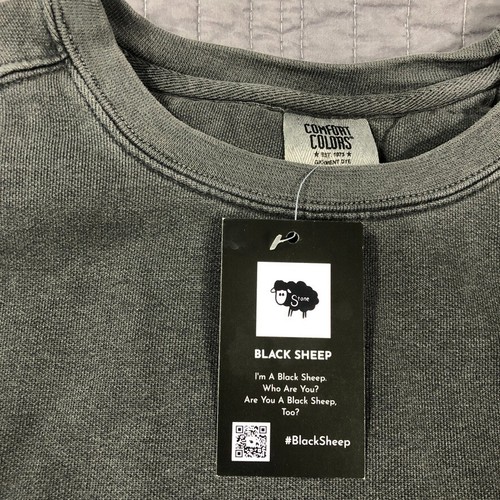 Club Black Sheep Sweatshirt Men Large Gray F**K Pullover Pigment Novelty NWT - Picture 6 of 24