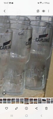 Carling Half Pint Gläser x 2