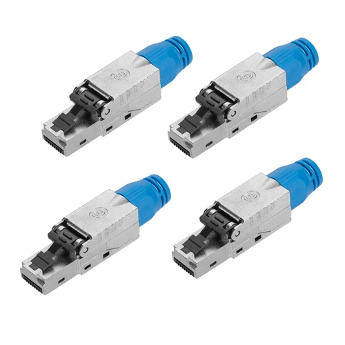 4x Connecteur RJ45 CAT 8 Sans Outil - Connecteur Réseau Ethernet Blindé