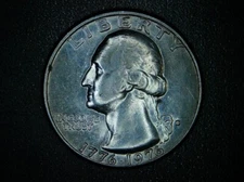 1976-D Bicentennial Washington DDO-002 Quarter Variety Doubled Die Obverse. 