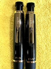 Sanford PhD Gloss Black a Gold Gel ink Pens(2), Boxed, New (Old Stock)