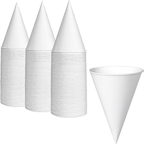 250/500PCS Cone Cups Snow Cone Cups Coated Leakproof Cone Cups for Slush Shave - Picture 12 of 12