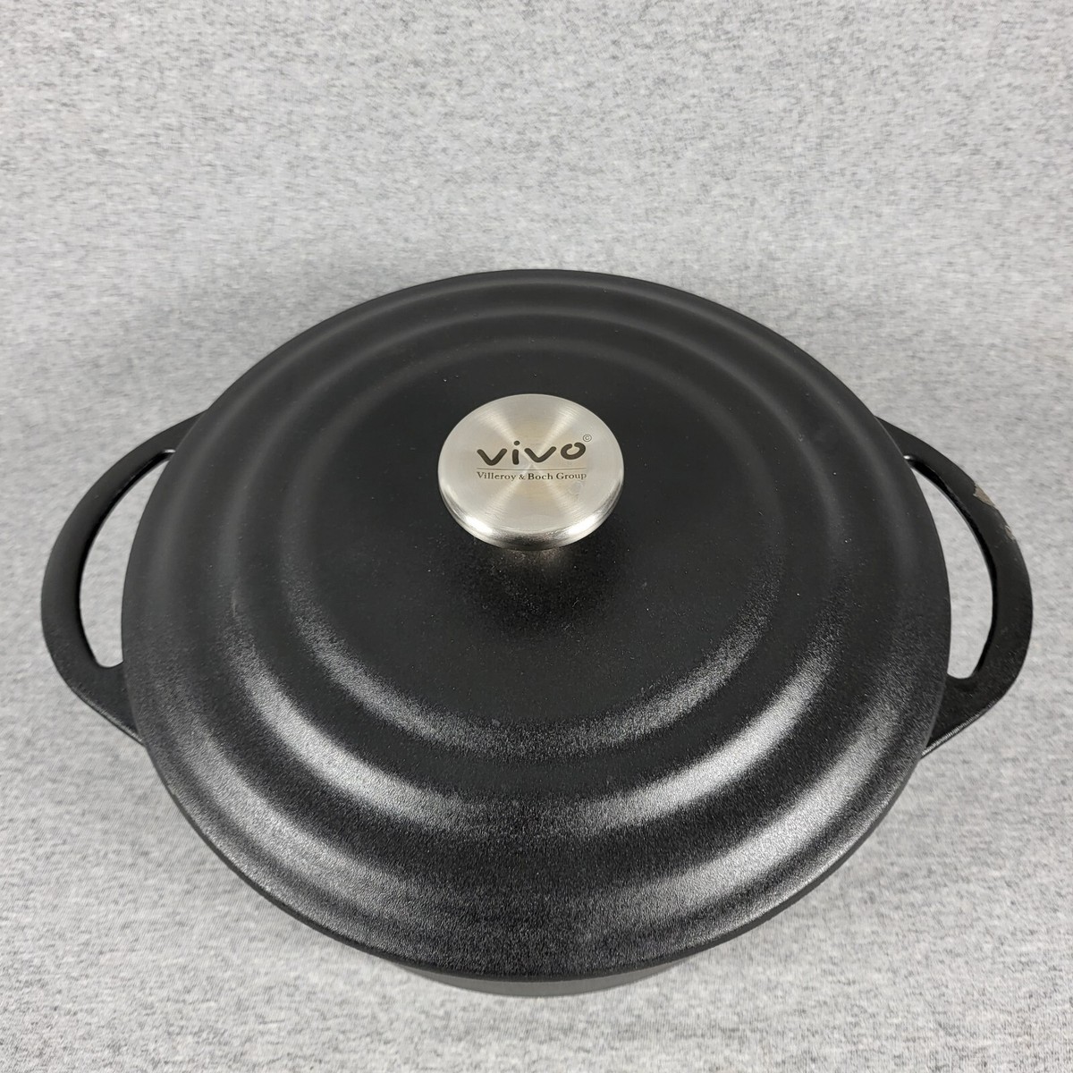 VIVO Villeroy & Boch Group Black Cast Iron Casserole Dutch Pot 4.5