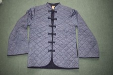 Vintage Nirvana Indian Quilted Jacket Lurex Thread Blue Size M Retro Asian Cotto
