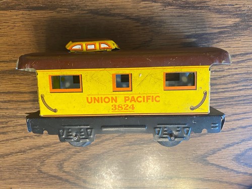 MARX Tin Litho O Gauge UNION PACIFIC 3824 Metal Tin CABOOSE - Picture 3 of 7