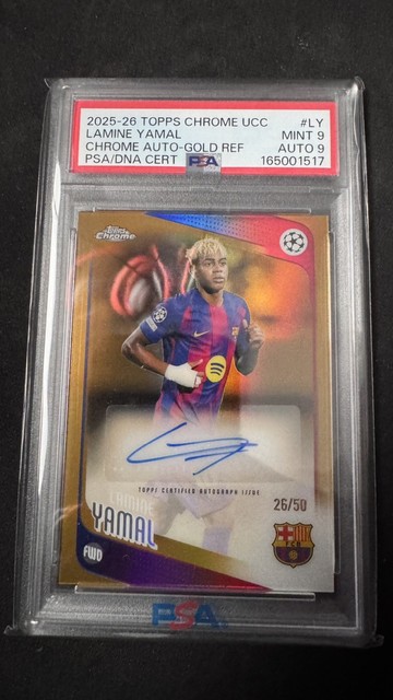 2025-26 Topps Chrome UEFA UCC Lamine Yamal Auto /50