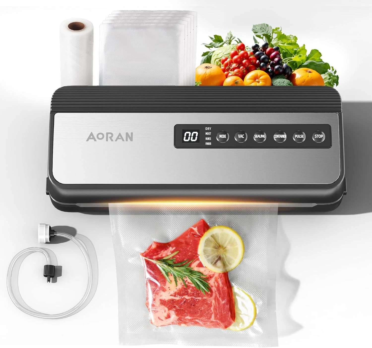 MSRP $59💥 NEW 80kPa Vacuum Sealer Machine! BUILT-IN CUTTER +10 bags +WET-DRY
Opens in a new window