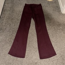 VINTAGE Levis Pants Mens Burgundy Sta-Prest Flare Bell Bottom Ribbed 70s