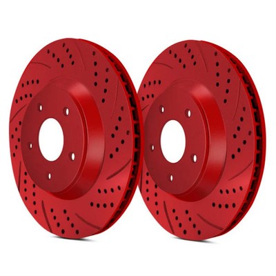 For Infiniti M45 03-04 ATL Autosports Double Drilled & Slotted Rear Brake Rotors