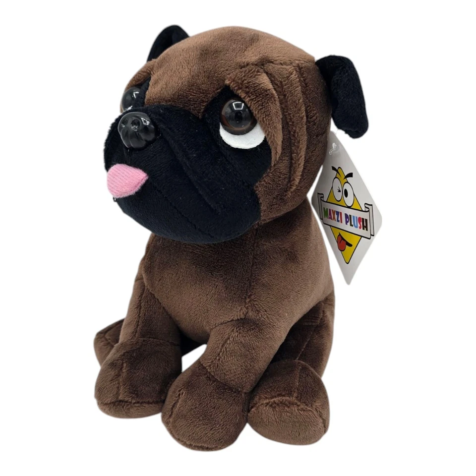 Mops Hund Kuscheltier Plüschtier Maxzi Plush Stofftier Spielzeug Kinder 15cm - Bild 4 von 4