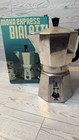 Vintage 1977 Bialetti Moka Express 6 Cup Espresso Coffee Pot Italy w/Box NEW 