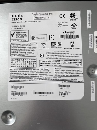 set Cisco Model VG310 and Leviton CAT 49012-j24 - Photo 6/6