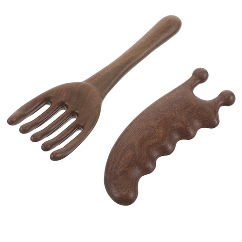 2 Pcs Sandelholz-Massage Kamm Haar Kopfhautmassagegerät Haarkamm Aus - Bild 3 von 12
