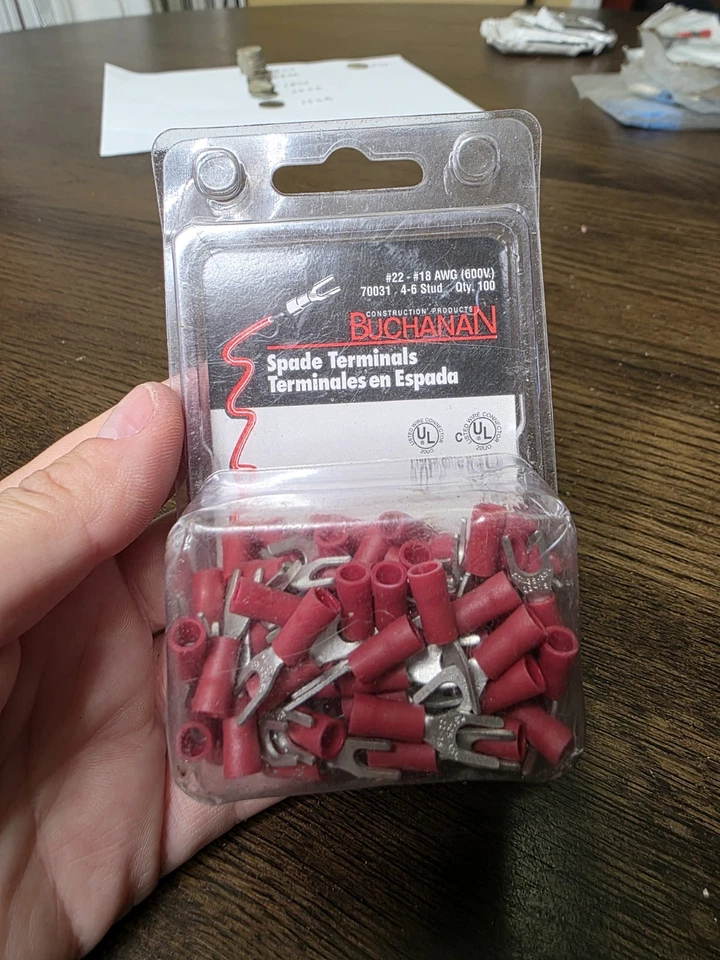 Buchanan AW2120-2 Spade Terminals #22 20 18 stud 22-18 AWG Wire Qnt 103 - Image 4 of 4