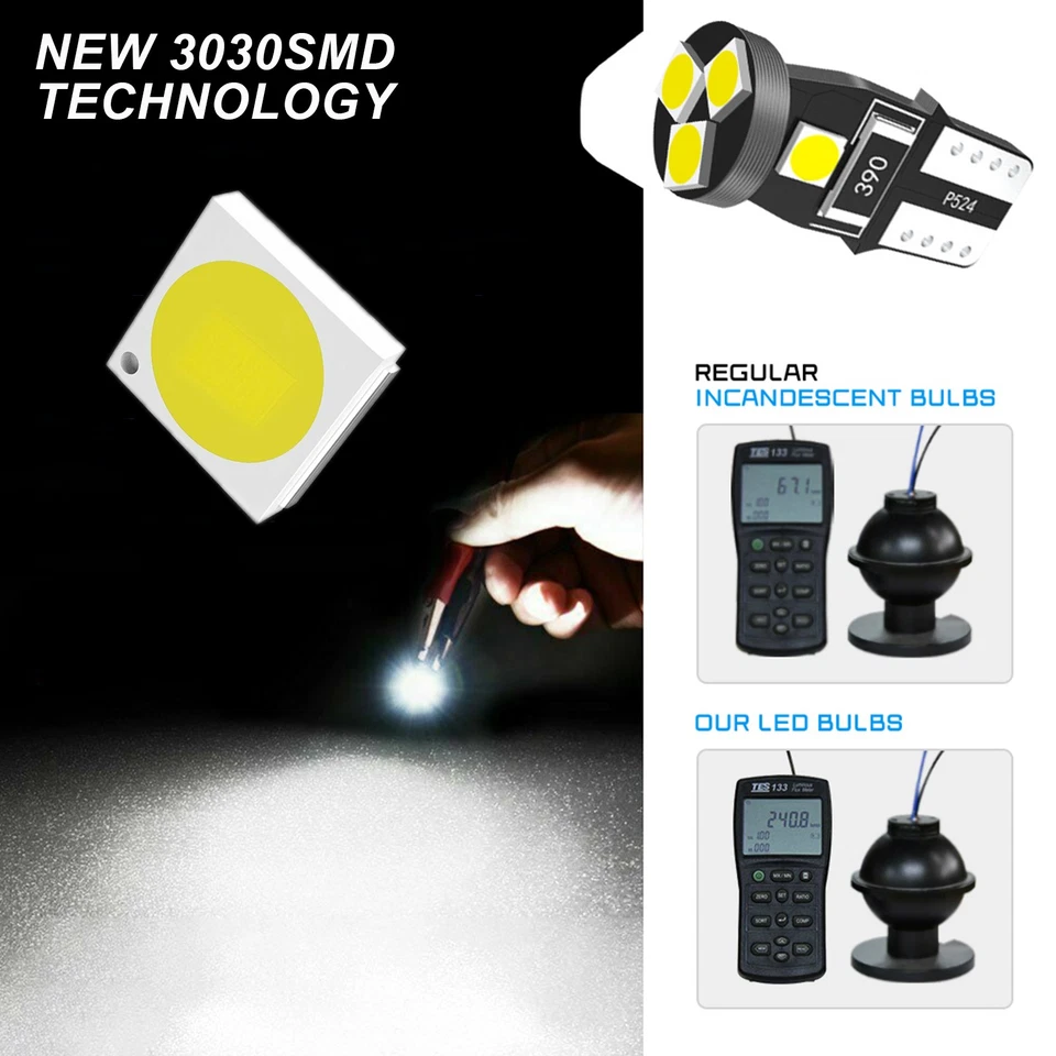 LED Light Bulbs White Interior Package Kit for MK3 2012-2019 Seat Leon SE SC FR - Image 2 of 4