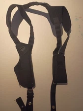 Uncle Mike's  Sidekick 3.75"-4.5" Vertical Shoulder Black Holster 83151 LH