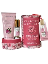 Crabtree & Evelyn Rosewater Fragrance Roller + Hand Cream Gift Set