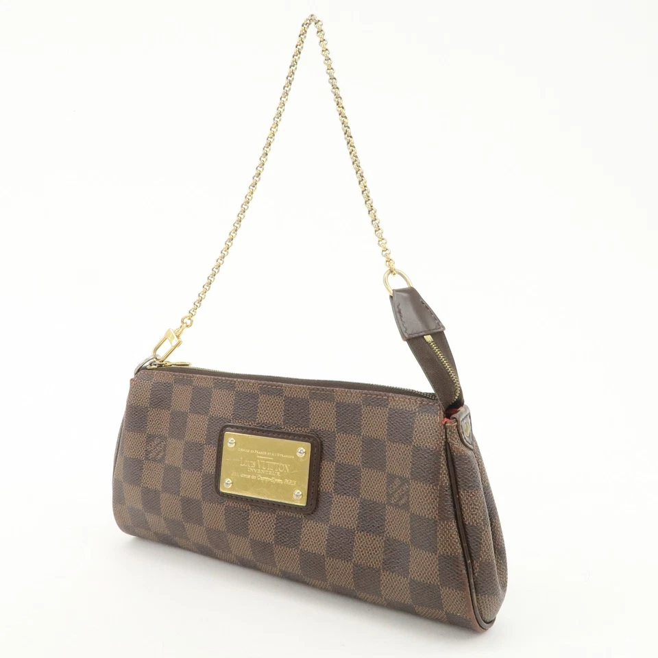 Louis Vuitton Damier Ebene Eva 2Way Hand Bag Shoulder Bag N55213 Auth Used F/S - Image 3 of 4