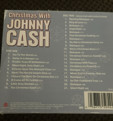 Johnny Cash Christmas With Johnny Cash (2x CD Box) country 31 tracks - Picture 3 of 3