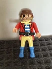 Vintage Playmobil 1993 Pirate Captain Figure Red Coat Geobra Eyepatch