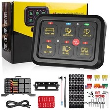 6 Gang Switch Panel with Electronic Relays - Universal Circuit Control Relay