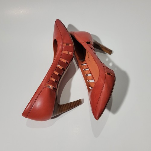 Via Spiga Womens Pump Pointy Toe Orange 8M - Picture 5 of 11