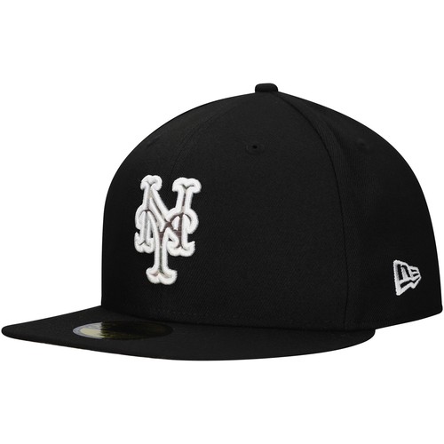 Men's New Era Black New York Mets Troop Chant Camo Undervisor 59FIFTY Fitted Hat - Imagen 3 de 6