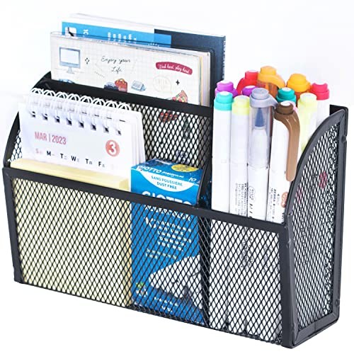 Magnetic Pencil Holder Magnetic Shelf for the Whiteboard 3-Grid Mesh Magnetic - Picture 5 of 8