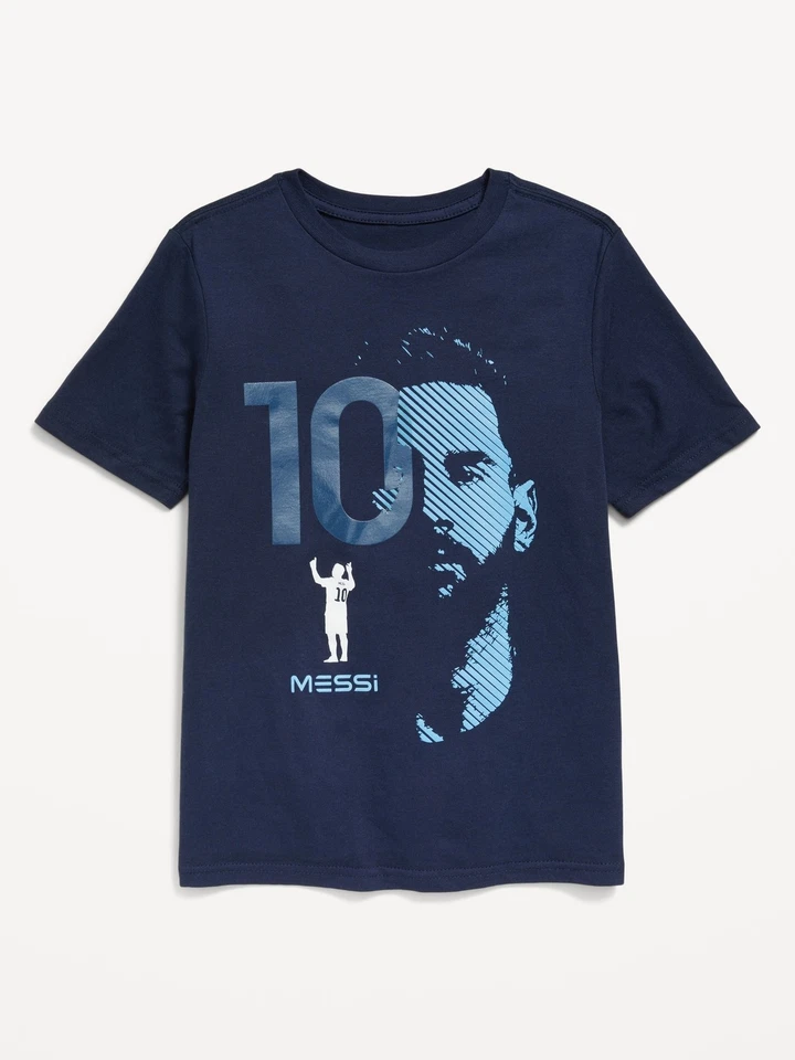 Messi Face Boy's Navy Blue T-Shirt. US Boy's Sizes XS-XXL. New in Polybag! - Image 2 of 3
