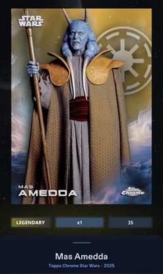 Star Wars Card Trader 2025 Chrome Legendary Gold 50cc Mas Amedda Digital