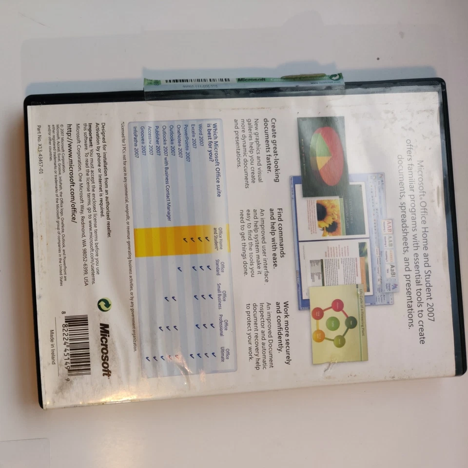 Microsoft Office 2007 Home And Student DVD Word Excel Powerpoint - Image 2 of 4
