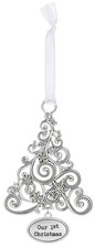 Ganz Ornament Oh Christmas Tree with Snowflakes - Our 1st Christmas